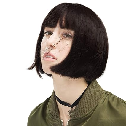Shoptagr Reecho Short Bob Wig With Bangs Synthetic Hair For
