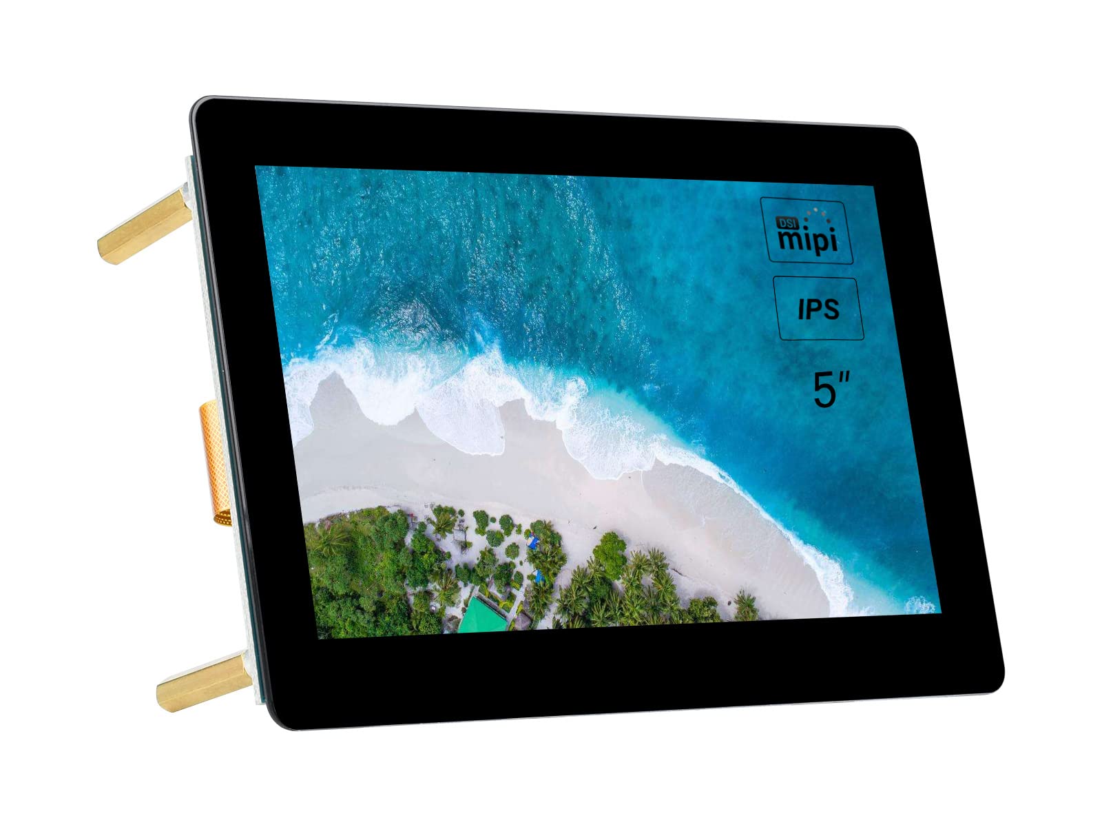 5inch IPS Touchscreen for Raspberry Pi DSI LCD Screen 800×480 Capacitive Touch Display Support Raspberry Pi 4B 3B+ 3A+ 3B 2B B+ A+ CM3/3+/4 Compatible with RasPi OS/Ubuntu/Kali/WIN10 IoT/Retropie