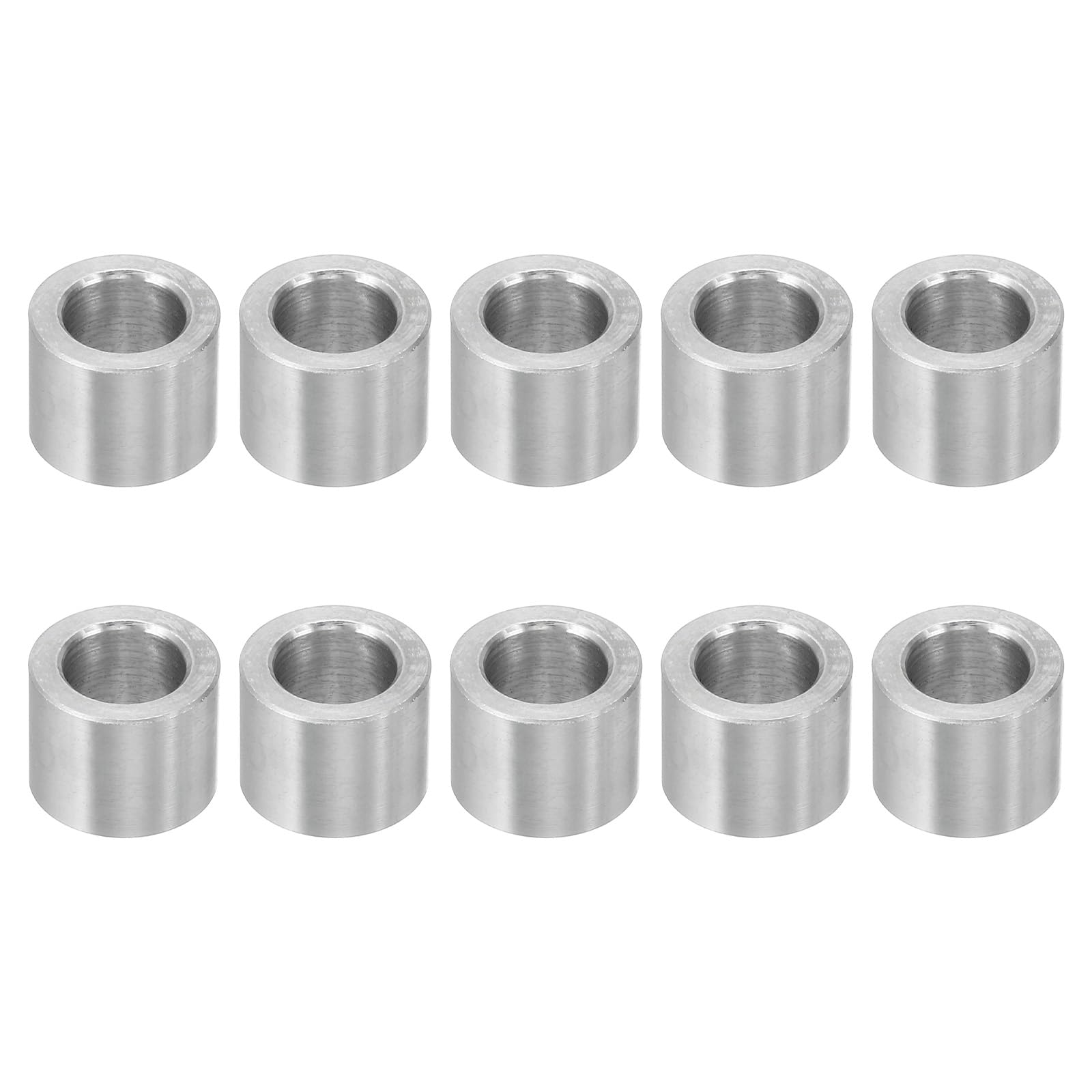 PATIKIL M10 Aluminum Spacers, 10 Pcs Metal Spacer Aluminum 10.2mm ID x 16mm OD x 12.7mm L Aluminum Spacer Screw Standoff Round for 3/8" M10 Screw Bolts