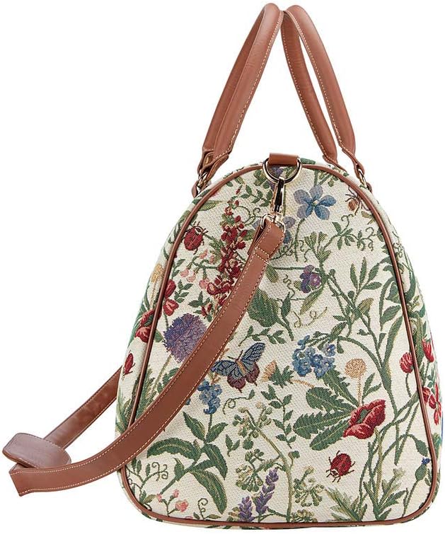 Signare Tapestry Large Duffel Bag Overnight Bags Weekend Bag for Women with Garden Design (Morning Garden BHOLD-MGD) - Image 4