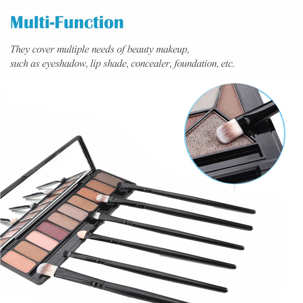 Makeup Brush Set, SUAYLLA 18 Pieces Professional Kabuki Brushes For Eyeshadow Foundation Blush Powder Liquid Cream Blending