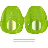 Baypify Swim Paddles for Lap Swimming, Large Surface Training for Adults | Large surface builds strength &amp; technique. Finger holes &amp; strap for secure fit. Durable EVA, all strokes, triathlon-ready