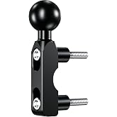 BRCOVAN Aluminum Alloy Mount Base with 1'' TPU Ball | for Motorcycle Brake/Clutch Reservoir, Fit for RAM Mounts B Size 1'' Ball Double Socket Arm &amp; Bike Motorcycle Phone Holder