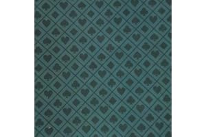 BALIKEN 108X56 Inch Section of Two-Tone Suited Poker Table Speed Cloth, with Diamonds Hearts Clubs and Spades Patterns Waterproof Easy to Clean