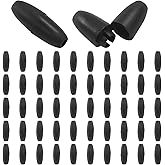 Luomorgo 50 Sets Breakaway Clasps - Plastic Bead Barrel Connectors for Necklaces, Jewelry Making, Lanyard Clips (Black)