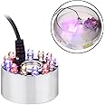 AGPTEK Aluminum Mist Maker Water Fountain Pond Fogger Air Humidifier Atomizer Mini Fog Machine with 12 Color Changing LED Lig