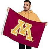 Minnesota Golden Gophers College Sports Printed Flag - NCAA Licensed - Nylon - School Banner (Maroon, Gold, White) (2' x 3')