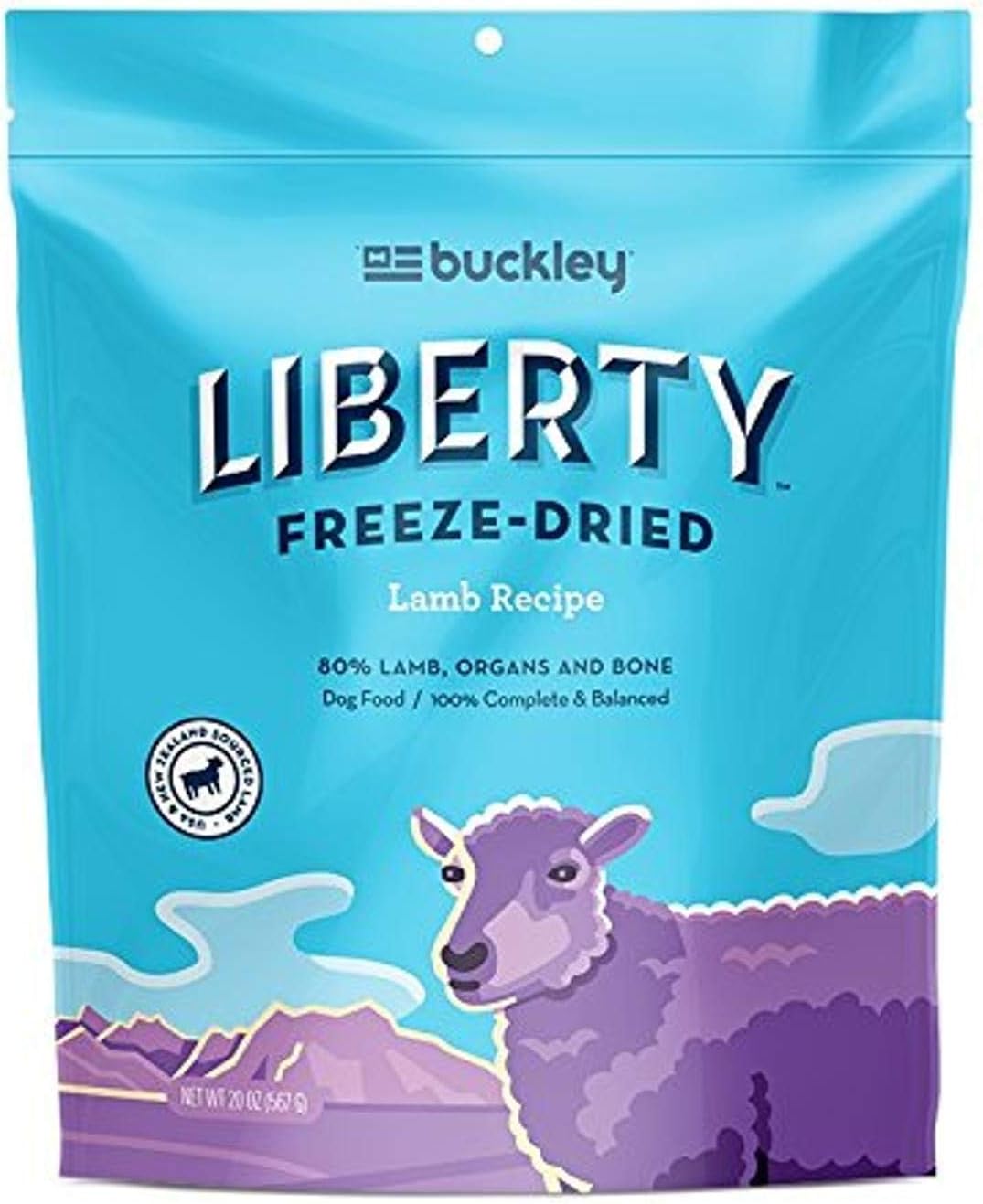 Buckley Liberty Dog Food Topper & Mixer - 100% USA Made and Sourced Freeze Dried Grain Free Dog Food - Beef, Chicken and Lamb - 10 & 20 oz