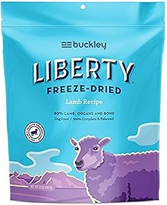 Buckley Liberty Dog Food Topper & Mixer - 100% USA Made and Sourced Freeze Dried Grain Free Dog Food - Beef, Chicken and Lamb - 10 & 20 oz