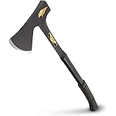 Estwing Special Edition Camper's Axe - 26" Wood Splitting Tool with All Steel Construction & Shock Reduction Grip - E45ASE,Bl