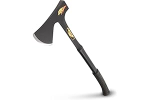 Estwing Special Edition Camper's Axe - 26" Wood Splitting Tool with All Steel Construction & Shock Reduction Grip - E45ASE,Bl