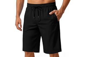 Men's Golf Shorts Lightweight Quick Dry Casual Dress Shorts Straight Leg Solid Color Hiking Travel Short with Pockets