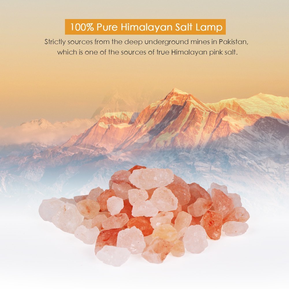 Niubity Salt Lamp,3D Heart Himalayan Pink Natural Crystal Salt Night Light with UL-Approved Wall Plug for Air Purifying, Lighting and Decoration