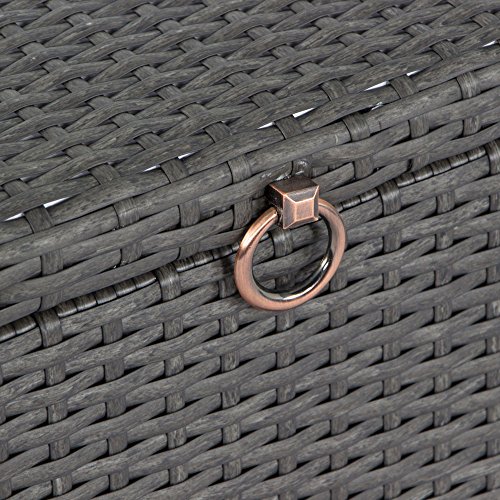 image for Island Gale Outdoor Storage Container Wicker Deck Box Patio Garden Fur