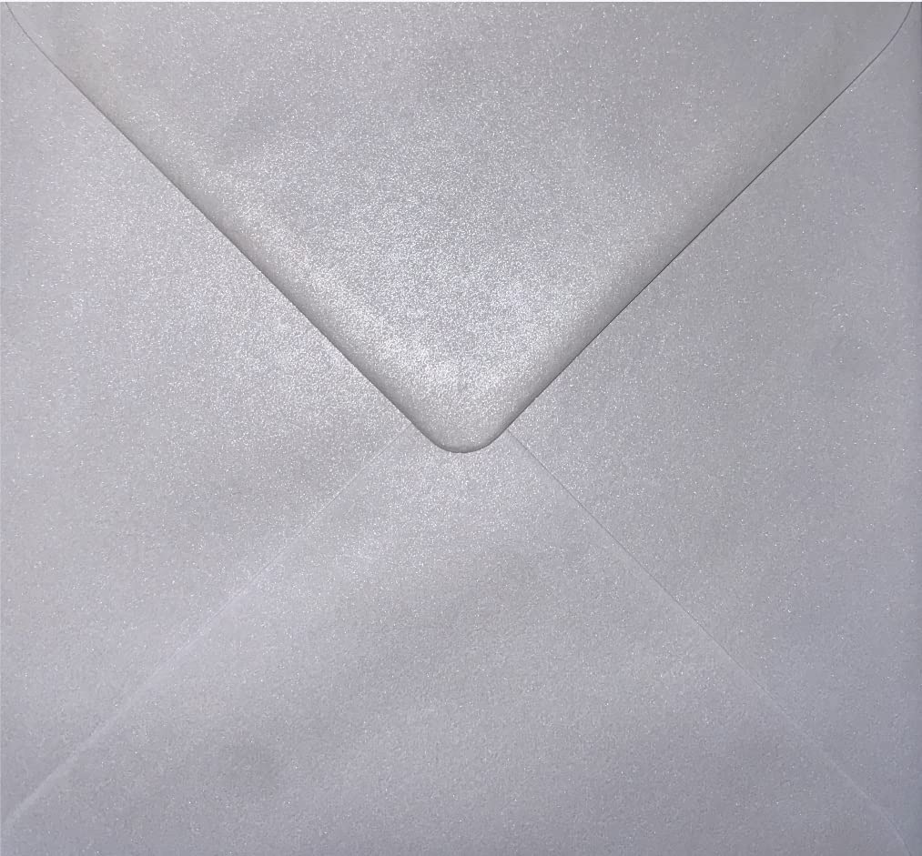 155 x 155mm Square Coloured envelopes for Greeting Cards Wedding Invitation Crafts - Pack of 100 Envelopes (Pearl White)