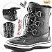Women's DailyShoes Up Ankle High Mid Calf Artic Warm Fur Water Resistant Eskimo Snow Boots