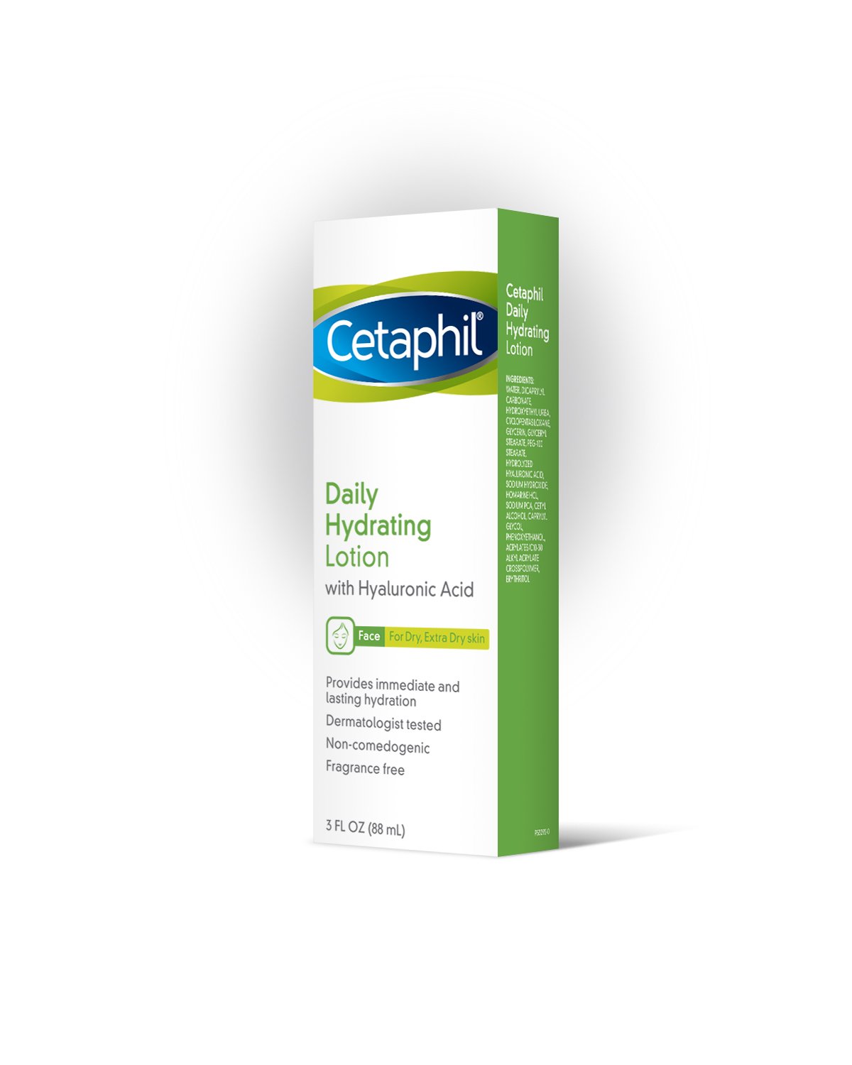 Cetaphil Daily Hydrating Lotion with Hyaluronic Acid, 3.0 Fluid Ounce