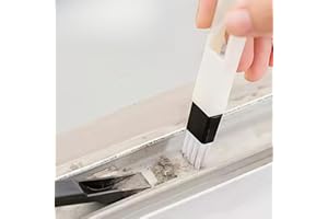 Window Groove Cleaning Brush, Window Track Cleaning Tool, 2 in 1 Groove Cleaning Brush Broom Hard Bristle Crevice Brush for K