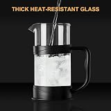 ParaCity French Press Coffee Maker 17OZ 500ml 304 Stainless Steel Filter Black view 6