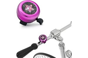UVTQSSP Bike Bell for Kids Girls Bike Bell Kids Bike Accessories Bicycle Bell Bike Bells for Boys Girls with Loud Clear Sound Toddler Scooter Bells Cute Purple Star Fit 0.87" Handlebars