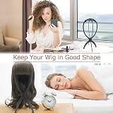 Dreamlover Wig Stands 3 Pack Portable Wig Head for Storage Black view 5