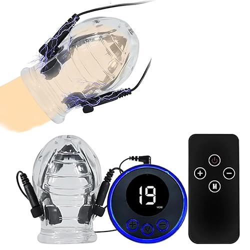 MFMYEE SM Electric Shock Penis Sleeve, Remote Cock Ring Stimulation  Devices, Chastity Cage Bondage Set, 19 Adjustable intensities Electric Penis  Ring Scrotum Rings, Erotic Chastity SM Sex Toy in Saudi Arabia |