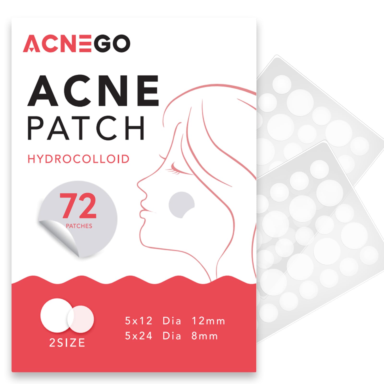 Photo 1 of 72 Counts Pimple Patches for Face Hydrocolloid Acne Patches for face Invisible Zit Patches for Face Pimple Patch Acne Spot Patch Blemish Patches Cover Patches Stickers