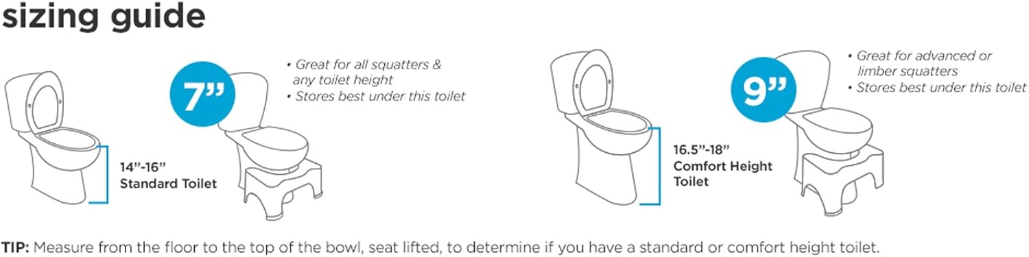 Squatty Potty The Original Bathroom Toilet Stool - Slim Teak Finish, 7 inch Height: Health & Personal Care