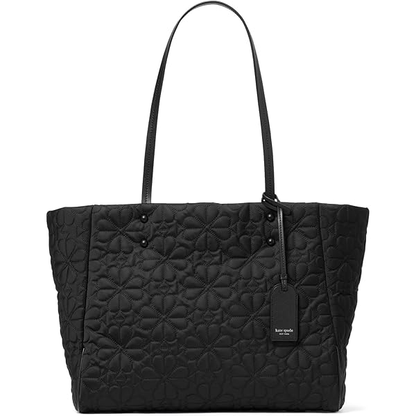 kate spade トートバッグ 黒 Kate Spade New York Spade Flower Quilted Nylon XL Tote