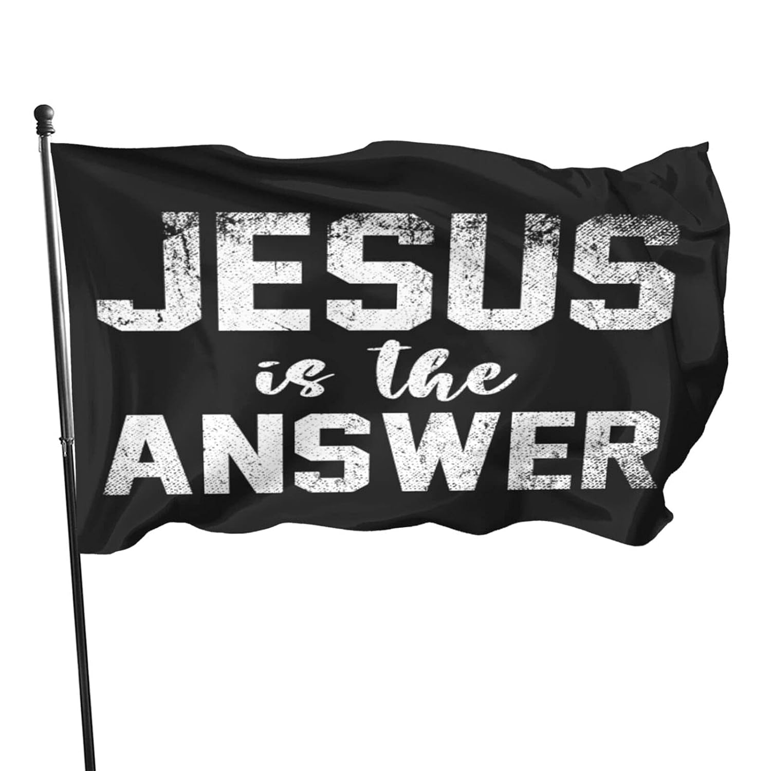 Flag Jesus Is The Answer Christian Faith Motivational 3x5 Ft Holiday Banner Garden Yard House Flags Indoor Outdoor Party Home Decorations Vivid Color And Double Sided Print