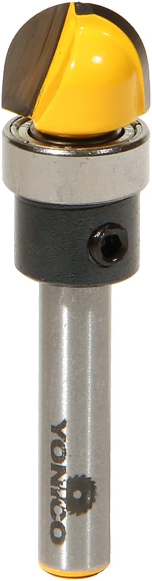 Yonico 14956q - Core Box Template Router Bit, Radius: 1/4", Diameter: 1/2", Cutting Height: 3/8" - 1/4" Shank