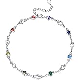 HOPEEZZ S925 Sterling Silver Chakra Heart Anklet – Adjustable Yoga Spiritual Jewelry for Women, Healing Energy Ankle Bracelet