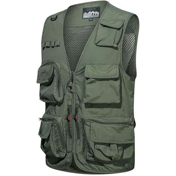 レア！MULCH POCKET MESH TOOL VEST Mens Mesh Cargo Utility Waistcoat Jacket Gilet Vest Tops