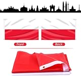 AhfuLife Poland Flag 5ft x 3ft Double Sided Polyester with Brass Eyelets view 6