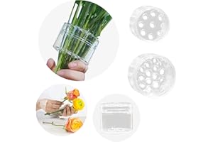 SPIORUT 2024 New Spiral Ikebana Stem Holder, Floral Grid for Vase Elegant Centerpiece Design Company, Party, Mother's Day Flower Arrangement Tool (Clear，L+S)
