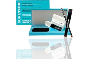 SURETHIK 4-in-1 Premium Hairline Powder Kit - Conceal Thinning Hair, Root Touch-Up, Highlight Refresher & Eyebrow Enhancer fo