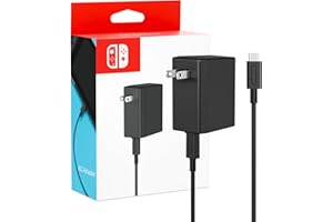 SATURNDOCK Charger for Nintendo Switch, 45W AC Adapter Fast Charging with 5ft Detachable USB C Cable, Compatible with Switch/OLED/Lite, Steam Deck, Support TV Mode, Original Quality