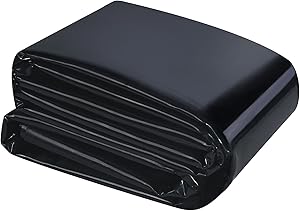 KLEWEE 10 x 13ft Pond Liner, 20 Mil Thickened LDPE Heavy Duty Pond Liners, Black Fish Safe Pond Skins Pond Liner for Koi Ponds, Waterfall, Stream, Fountains and Water Gardens
