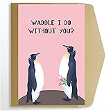 Spercy Cute Penguin Valentine’s Day Card, Funny