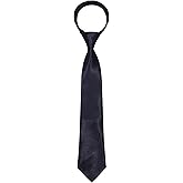 Kajeer Boys Tie Pre-tied,Kids Necktie Tie Adjustable Solid Color Zipper Tie for Formal Wedding School Graduation