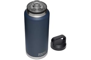 YETI Rambler 46 oz Bottle, Vacuum Insulated, Stainless Steel with Chug Cap, Navy