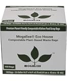 MOGALIXE Compostable Kitchen Compost Bags, 2.6 Gallon, 100 Count, Plant-Based, Extra Thick, ASTM D6400 Rated