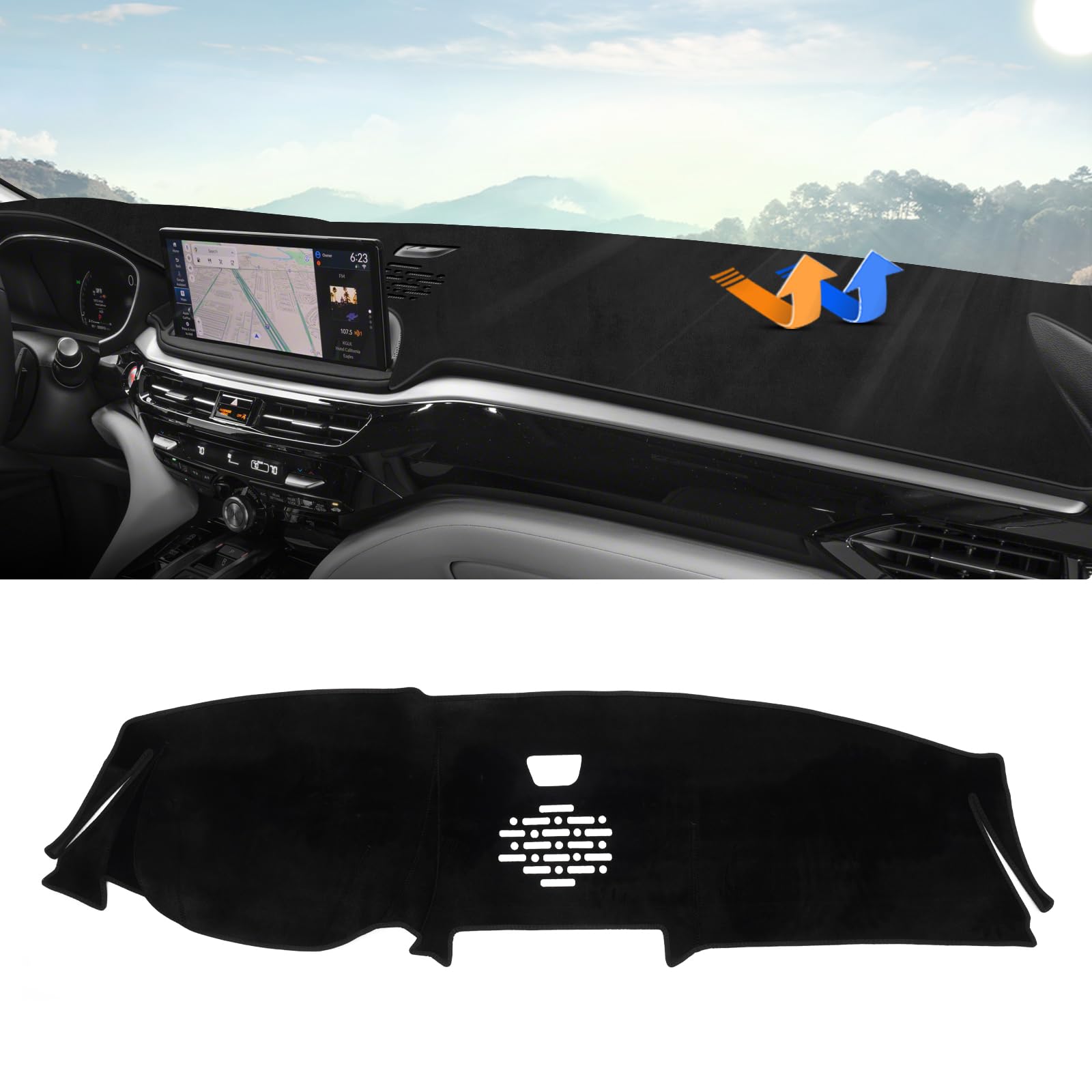 Photo 1 of Autorder Dashboard Cover Mat for 2025 2026 Acura MDX Accessories Dash Cover Upgrade Velvet Dash Mat Sunshade Glare UV Rays Protector