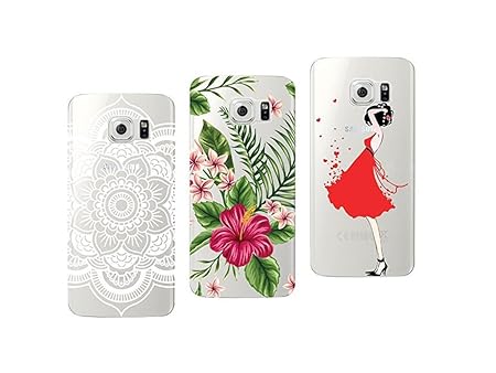 Novago Packung mit 3 Schutzhülle für Samsung Galaxy S6 Edge (3 Pack, Mehrfarbig #6)