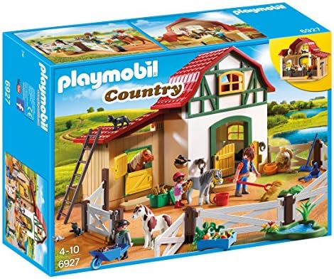 granja de ponis con establo playmobil