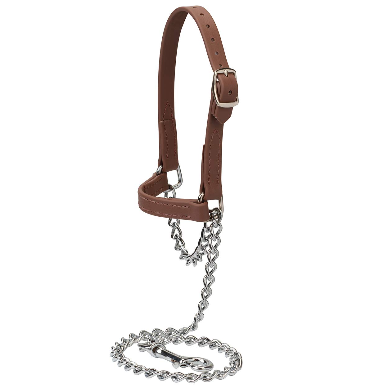 Weaver Leather Brahma Webb ® Goat Halter, Medium, Brown