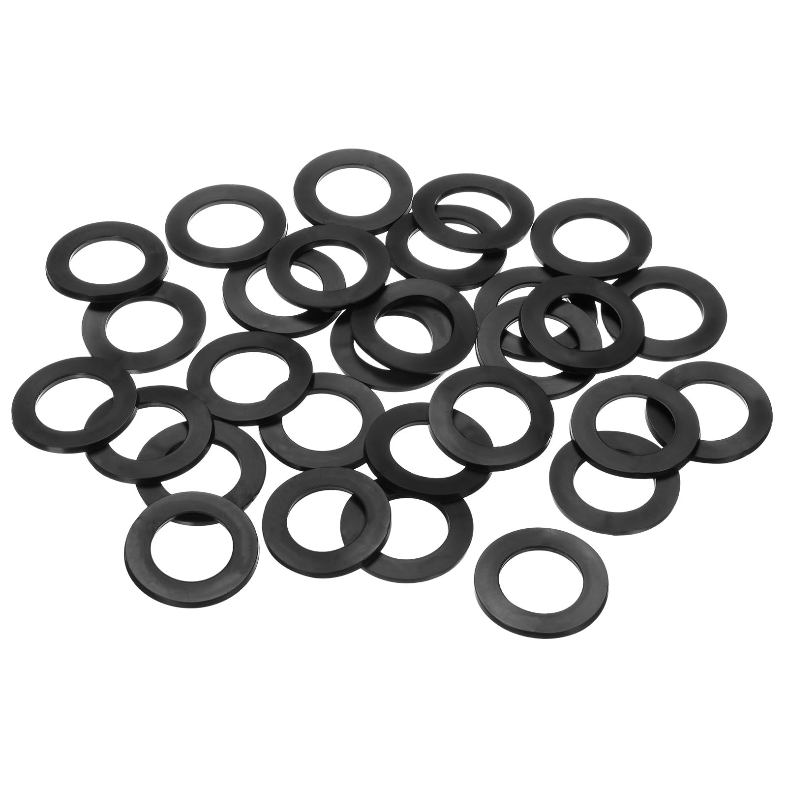 M METERXITY 60-Pack M25 Black Rubber Washer Assorted Kit, 25mm ID 39mm OD 2.5mm Thickness Rubber Flat Washer, Shower Hose Washers for Screws/Household Faucets/Garden Hoses Rubber Washers