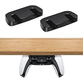 Mcbazel Under Desk Mount for PS5/PS4 Controller, PlayStation 5/PlayStation 4 Controller Holder, No Drill Adhesive Tape Table Stand, ABS Material, 2 Pack (Not for PS5 Slim/PS5 Pro)