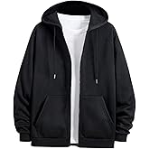 SOLY HUX Men's Zip Up Hoodies Classic Hooded Sweatshirt Jacket with Pocket Fall Outfit