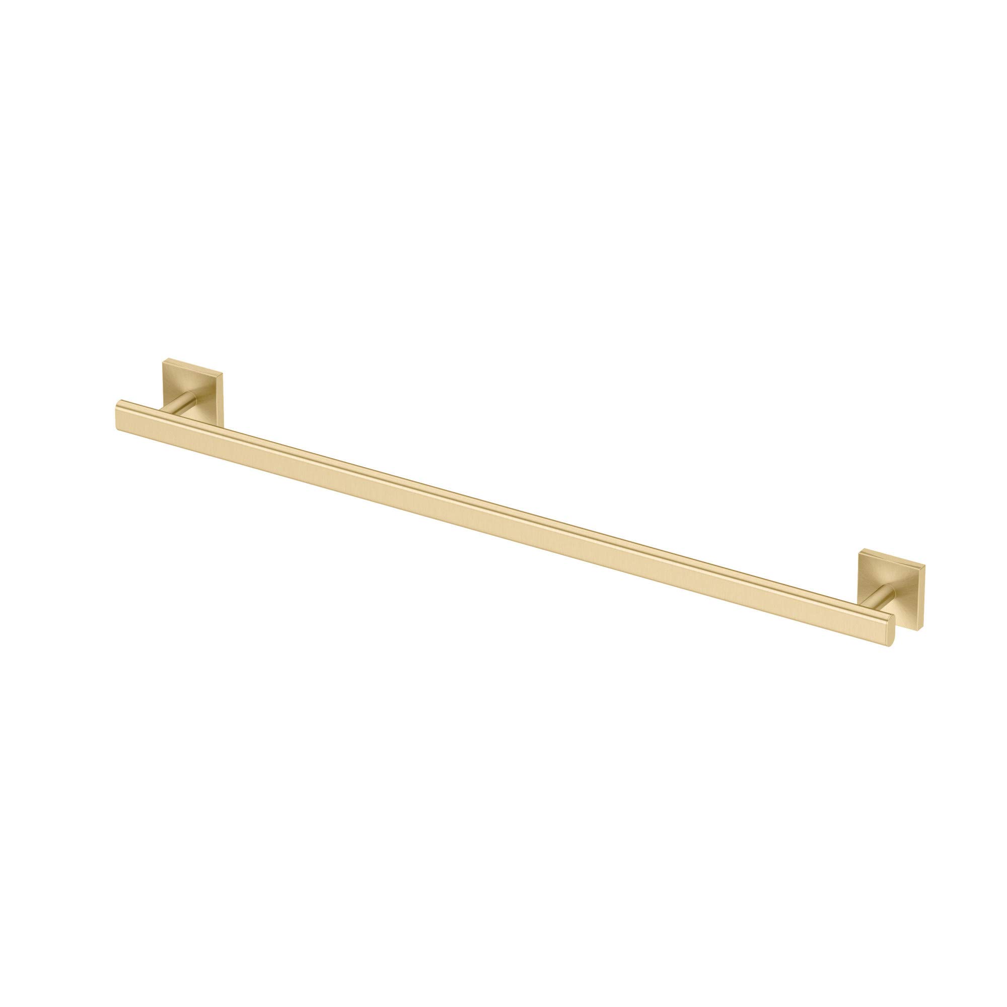 Gatco 4060 Elevate 24" Towel Bar, Brushed Brass/Wall Mounted 24 Inch Towel Holder for Bathroom